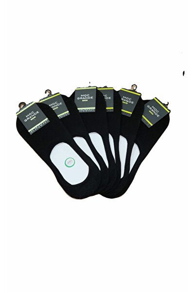 MocGrande Мъжки безшевни бамбукови чорапи до глезена, голям размер 11920 ЧЕРЕН