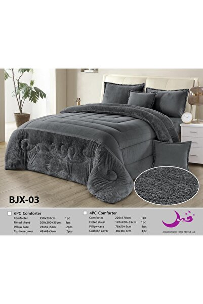 Moon 6-piece winter comforter set, velvet, on soft sheets - for two people