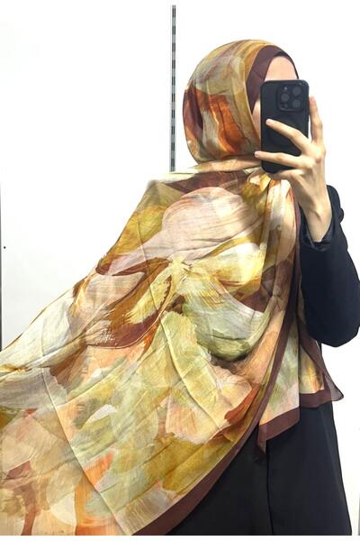 MİRAY Patterned Organic Alegra Ramie Shawl - 5654 06