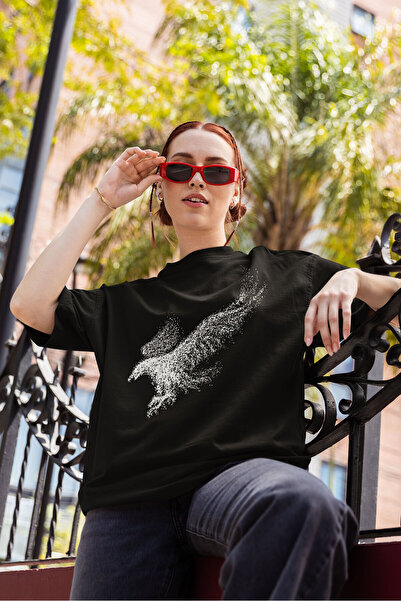 Bigonya Bird Silhouette Printed Unisex T-Shirt, Cotton Comfortable Fit
