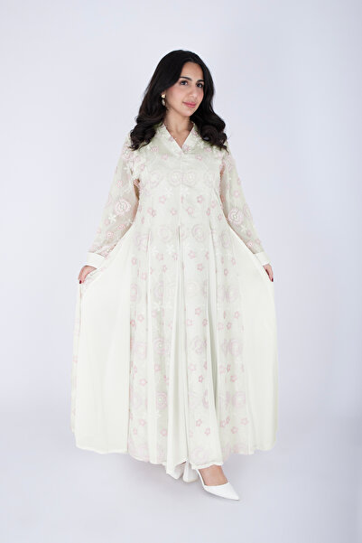 IKKXA جلابية مطرزة بالزهور