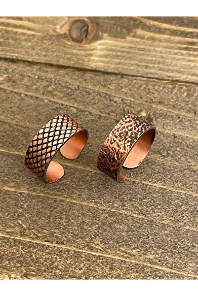 Rupen Kraft 100% Pure Copper Adjustable Size 2-Piece Ring Special Design Copper Ring
