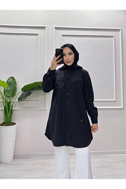 moda acar BÜRÜMCÜK KUMAŞ PAPATYALI TUNİK