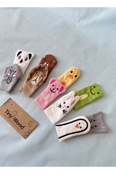 tiny wood Hayvanlar Alemi Parmak Kuklası – 10’lu Set, Eğitici Aile ve Çocuk Oyunları