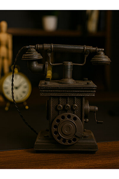 moryconcept Dekoratif Metal Nostaljik Telefon