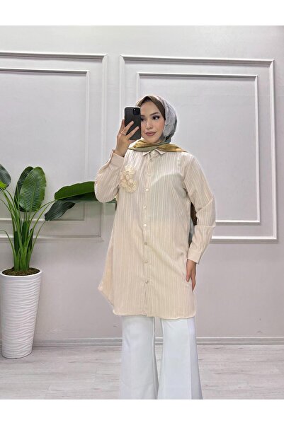 moda acar Bürümcük Fabric Daisy Tunic