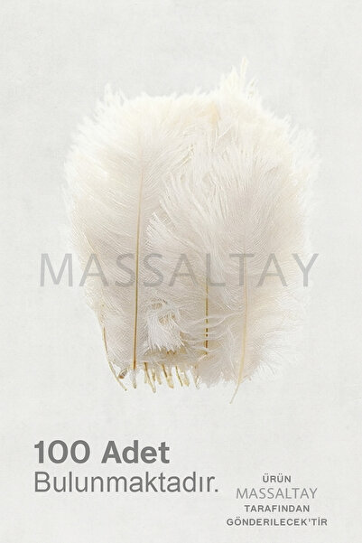 Massaltay 100 штук білих пташиних пір'їнок – весільні цукерки, весільні віяла...