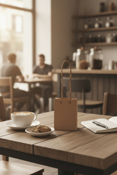 OLİ Art Kraft İpli Mini Karton Çanta 8x11x5 cm 10 Adet – Hediye Poşeti ve Takı Poşeti Minik P.oşet