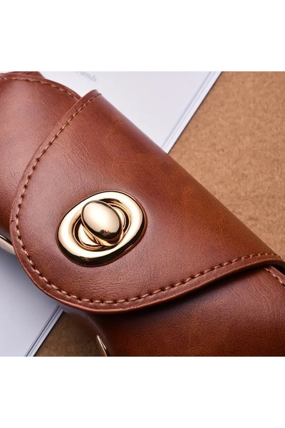 GlassySKY Luxury Practical Easy to Carry and Access Artificial Leather Glasses Case That Can Be Hung on the Bag, Summer Accessory Fashion
