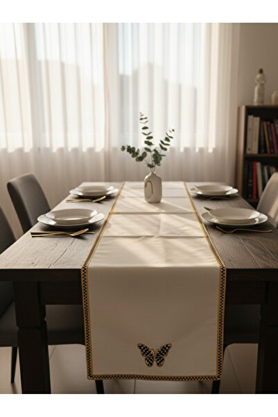 İkiz Design El Nakışı 2 Parça Runnue Ve Orta Sehba Örtüsü