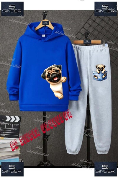 SS SİNSER طقم بدلة رياضية للأطفال من الجنسين مطبوع عليها عبارة 'كلب بوج ياندا...