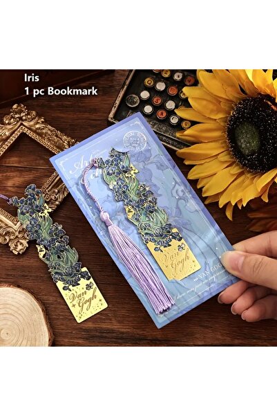 GlassySKY 1 bucăți de pictură artistică, marcaj de carte din metal, cadou pentru profesor, elev, scriitor, prieten