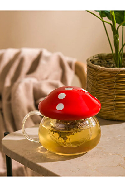 LC Waikiki Lcw Home Colorless Mushroom Figured Glass Teapot 300 ml