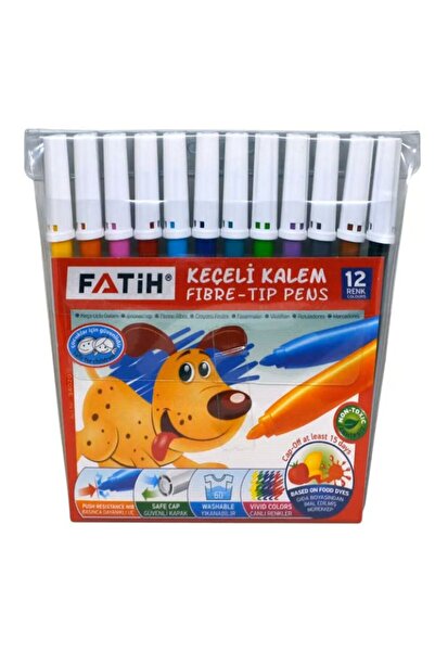 Fatih قلم تلوين رفيع بـ 12 لونًا