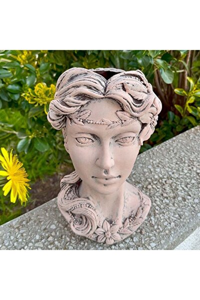 velve Βάζο Venus Kindly Girl, Κρεμ με Vintage Στοιχεία 30 εκ.