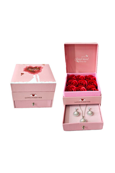 velve Κουτί συρταριού Wenderfull, νέα σαπουνένια τριαντάφυλλα, σετ αξεσουάρ α...