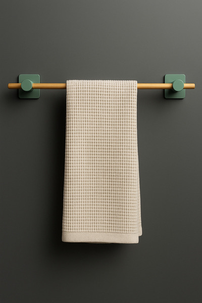 Fhilli Kendiliğinden Yapışkanlı Bambu Havlu Tutacağı 50 cm