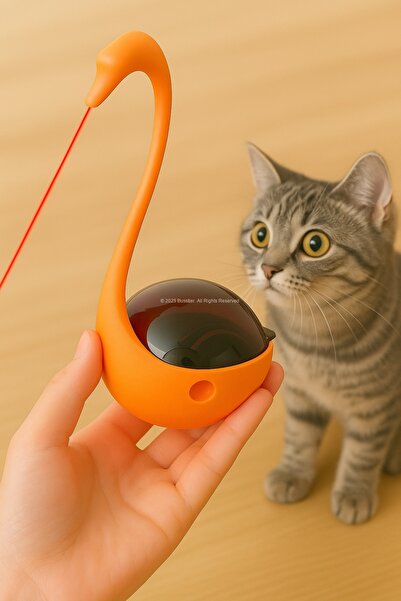 Busstier Laser Swan Shaped Food Dispenser Hacıyatmaz Cat Toy Interactive Intelligence Game