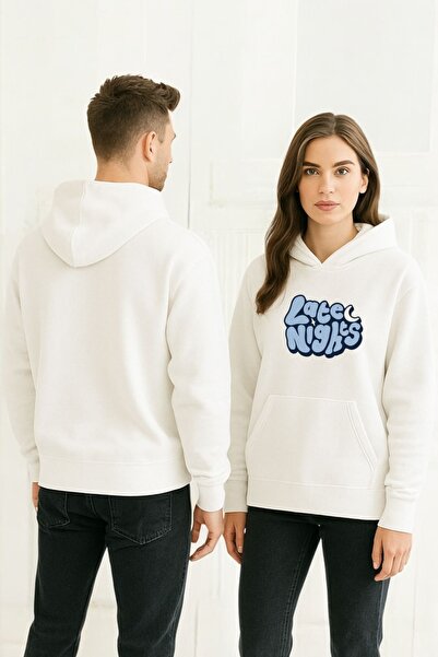 ArtYus Noapte târzie colorată cu imprimeu cu glugă Swea tricou