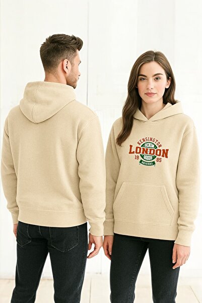 ArtYus Londra Colorat cu imprimeu cu glugă Swea tricou