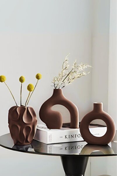 Minima Art Studio Βάζο 3 τεμαχίων 15 εκ. σε σκανδιναβικό στυλ Bohemian Pinterest Pampas Vase Διακοσμητικό αξεσουάρ σαλονιού Στολίδι τραπεζιού