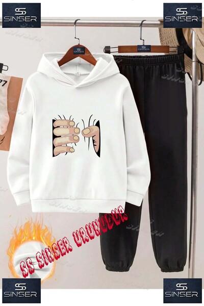SS SİNSER Children's Unisex Custom Printed Hoodie and Sweatpants Set with the...