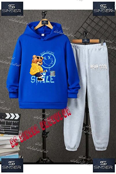 SS SİNSER Children's Unisex Custom Printed Hoodie Tracksuit Set with the Desi...