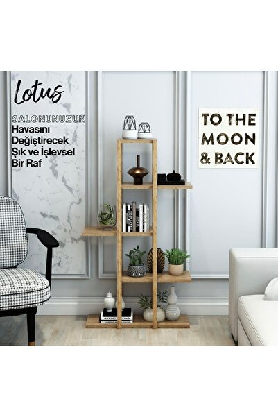 FREFLY 5 Katlı Ahşap Çiçeklik, Saksılık, Saksı Standı / Dekoratif Raf / Çok A...