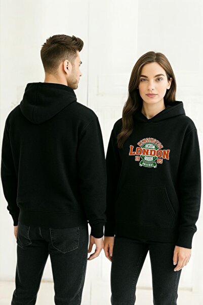 ArtYus Londra Colorat cu imprimeu cu glugă Swea tricou