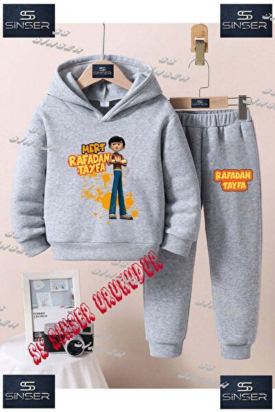 SS SİNSER طقم بدلة رياضية للأطفال من الجنسين بطباعة خاصة 'رافادان ميرت تيكلي'