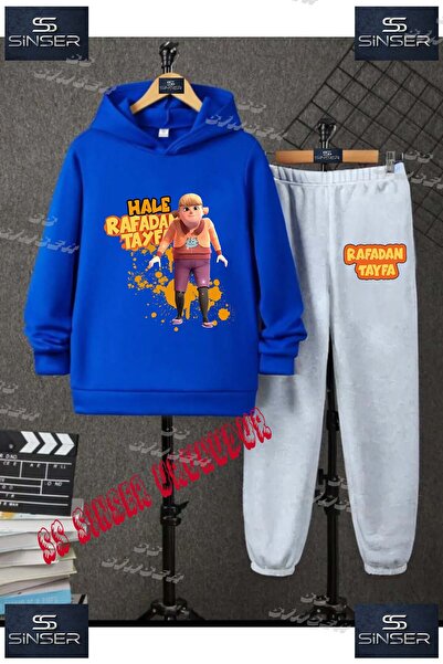 SS SİNSER طقم بدلة رياضية للأطفال من الجنسين بطباعة خاصة 'رافادان هالي تيكلي'