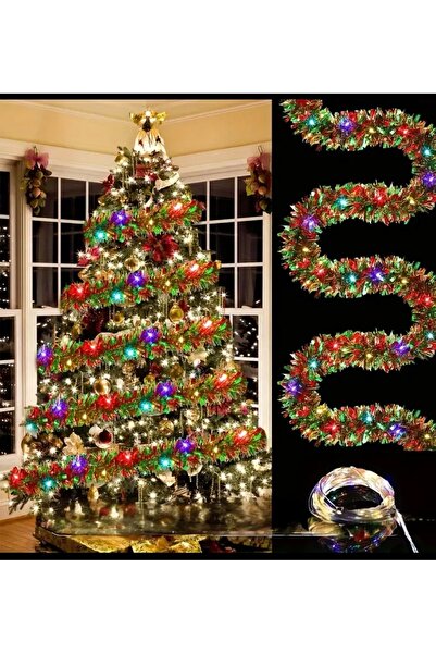 Yenigeldi LED Işıklı Yılbaşı Püskül Süsü – Gün Işığı ve Renkli Dekoratif Tins...