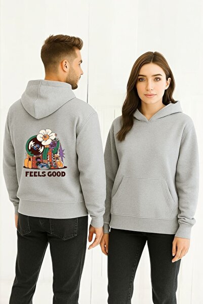 ArtYus Φούτερ Feel Good Colorful με τύπωμα με κουκούλα