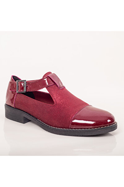 Condur by Paula Pantofi dama casual piele naturala burgundia stil office