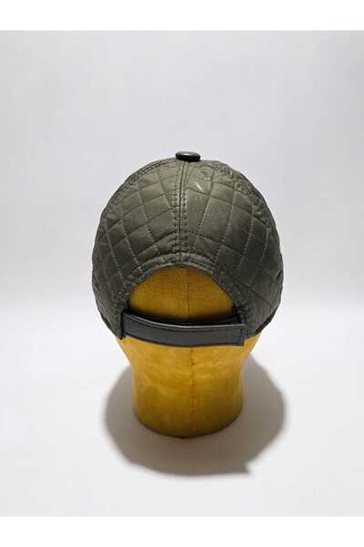shop Leather Visor Quilted Garnished Cap Hat
