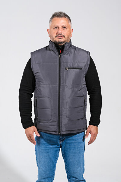 DERİNMAVİTASARIM Super Battal Winter Multi-Pocket Vest 7Xl-8Xl-9Xl-10Xl