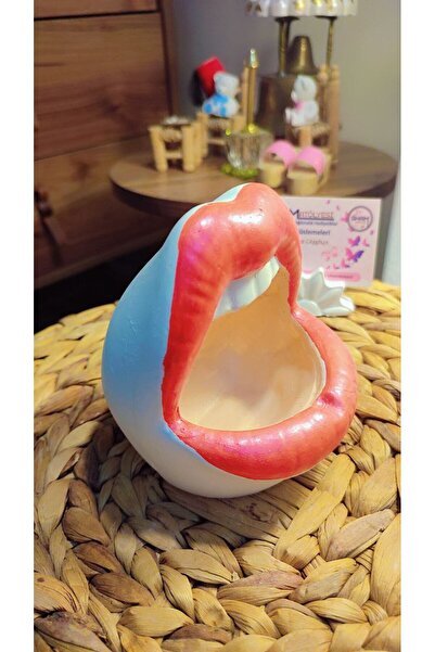 shamatolyesi Canlı büyük dudak şekli küllük dekor yaratıcı kül tutucu kaymaz taban seramik sigara