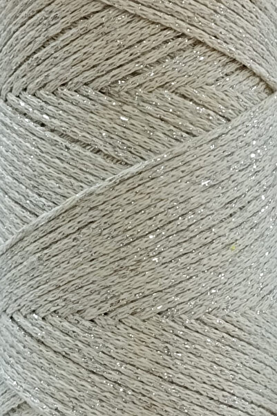 Bevella Macrame Cord Ultra Silvery 2 mm Macrame Cord 200 Gr
