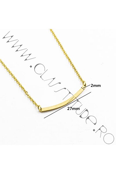 KESNUP Lanț în stil Pandora cu pandantiv din oțel inoxidabil auriu