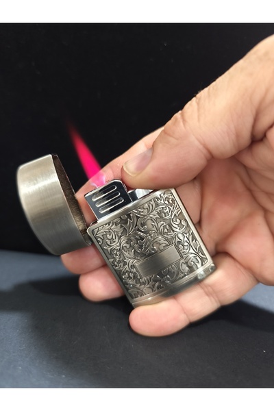 enyatakı Izgaralı pürmüzlü kalın tasarım kaliteli metal tarz çakmak