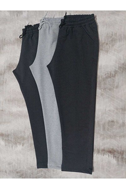SURMARİ Set of 3, 3 Pieces Unisex Comfortable Fit Straight Leg Sweatpants