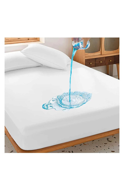 FoamZone واقي مرتبة مايكروفايبر مقاس 200*200 سم مع أطراف مطاطية