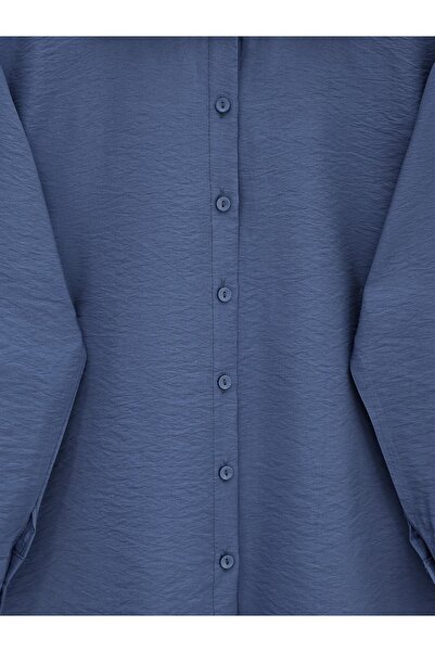 HİJABAYA Πουκάμισο από ποπλίνα με μακρύ κουμπί στο πίσω μέρος