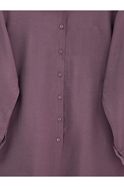 HİJABAYA Πουκάμισο από ποπλίνα με μακρύ κουμπί στο πίσω μέρος