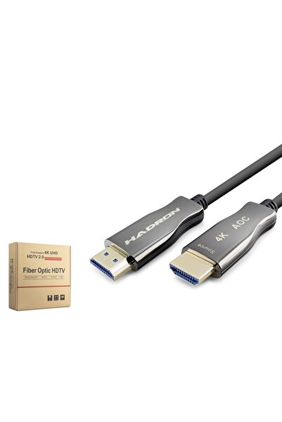 HADRON Hdx2055 Fiber Optic Hdmi Hdtv Kablo 4K 60Hz 10M Siyah