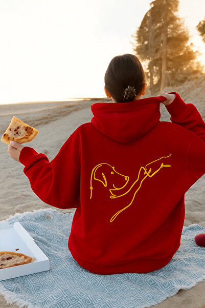 SVART WEAR oversized Βαμβακερό φούτερ με κουκούλα με κουκούλα Φούτερ με τύπωμα