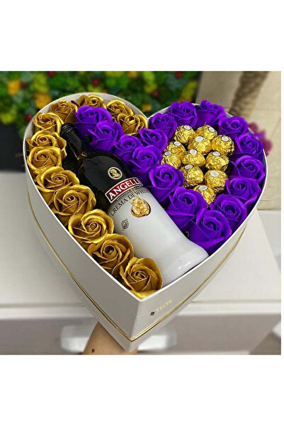 velve Δώρο για γυναίκες, λευκό κουτί καρδιά με σαπουνόφουσκες, πραλίνες Angel...