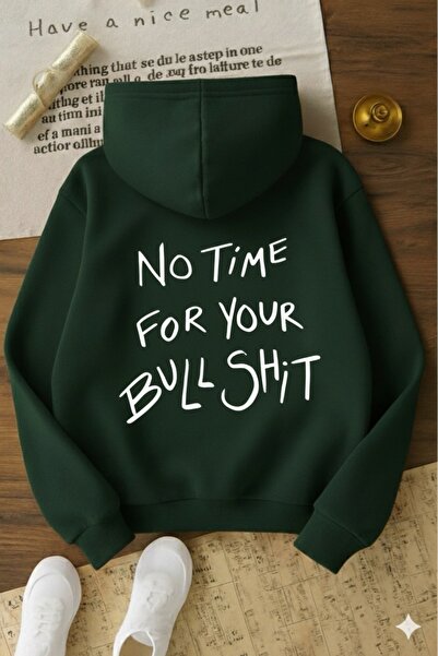 SVART WEAR No Time For your Bullshit supradimensionat Hanorac casual din bumb...