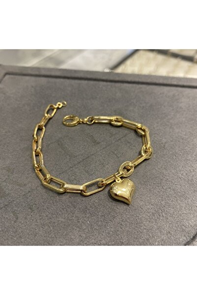 DİLEK KUYUMCULUK Kalp altın bileklik