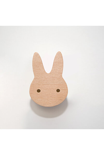MiniVerse Store MiniVerse Tavşan Figürlü Çocuk Odası Duvar Ahşap Askı/Tekli